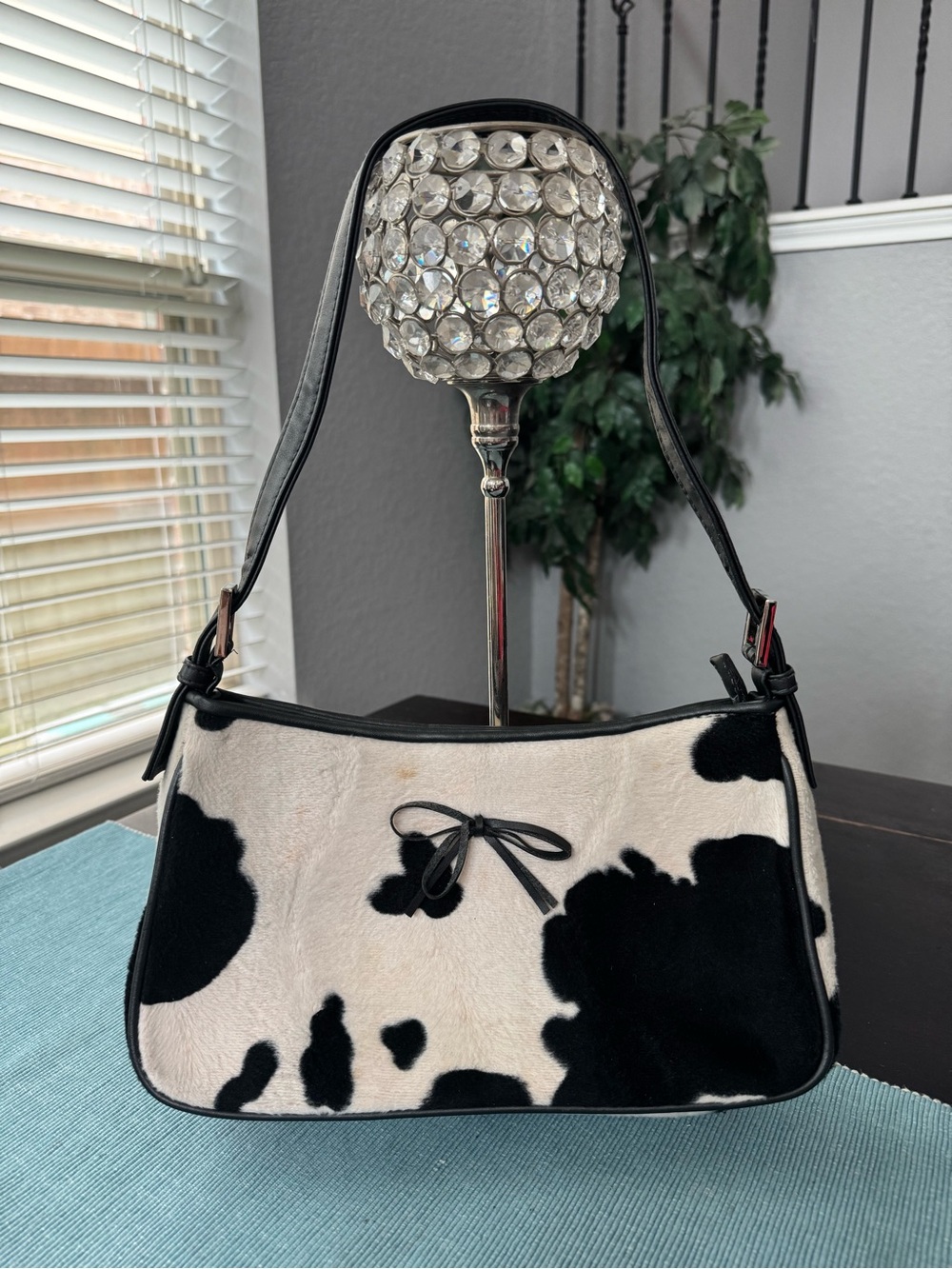 Cow Print Black & White Pattern Shoulder Bag